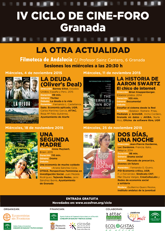 ©Ayto.Granada: Enredate: IV Ciclo de cine-foro 'La Otra Actualidad en Granada'